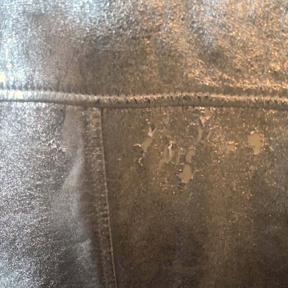 Silver Leather-Style Jacket - Picture 3 of 3